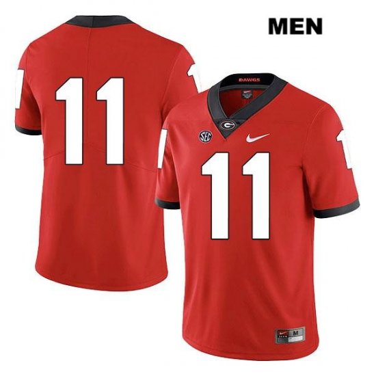 Men's Georgia Bulldogs NCAA #11 Jake Fromm Nike Stitched Red Legend Authentic No Name College Football Jersey QUX5754FO